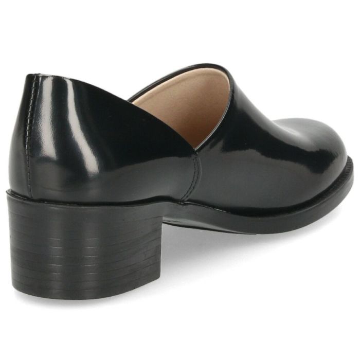 ヒールアップスポックシューズ レディース ハルタ HARUTA 476 靴 革靴 黒 クロ ブラック 3E スポックシューズ 太ヒール スタイルアップ 日本製