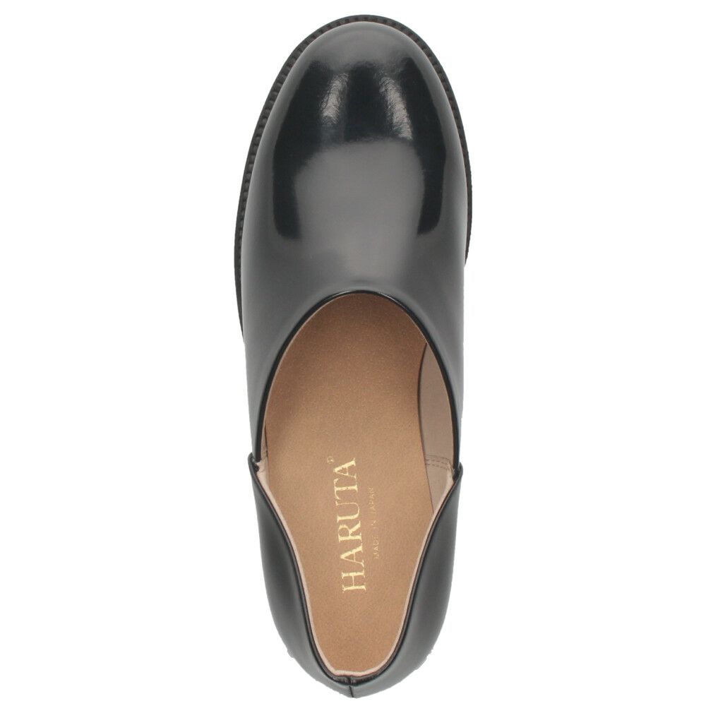 ヒールアップスポックシューズ レディース ハルタ HARUTA 476 靴 革靴 黒 クロ ブラック 3E スポックシューズ 太ヒール スタイルアップ 日本製