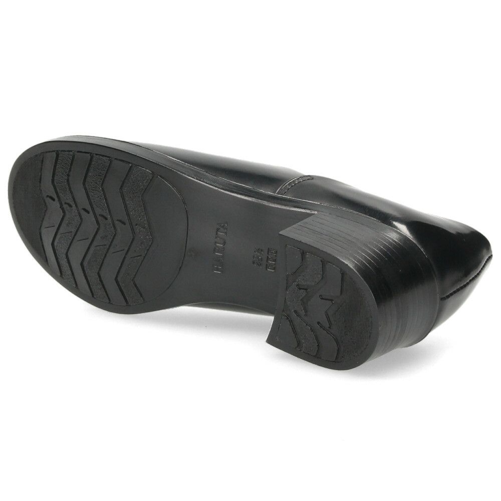 ヒールアップスポックシューズ レディース ハルタ HARUTA 476 靴 革靴 黒 クロ ブラック 3E スポックシューズ 太ヒール スタイルアップ 日本製