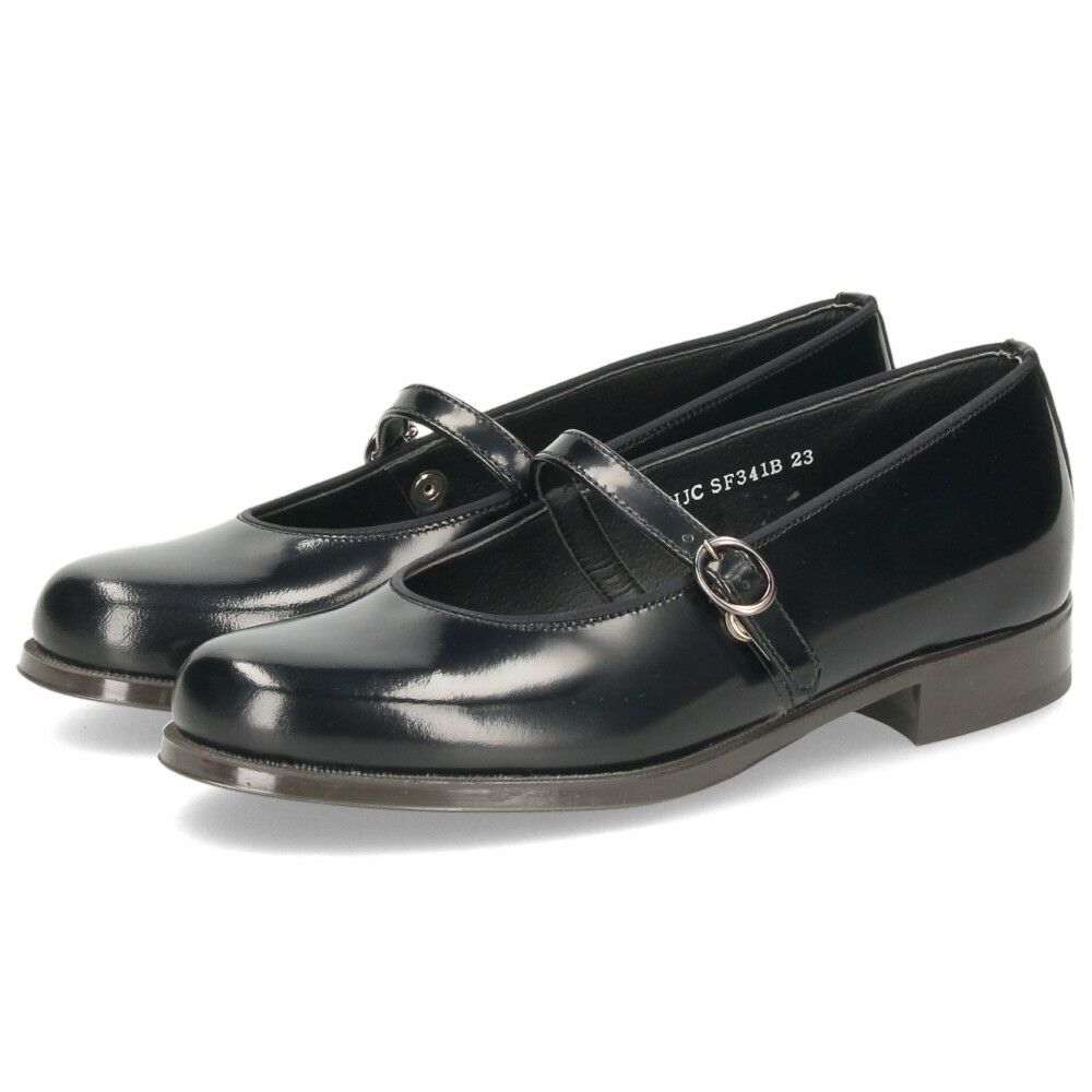 HARUTA ハルタ ワンストラップシューズ 靴 レディース パンプス ストラップ 太ヒール 歩きやすい 本革 日本製 黒 茶 ブラック ダークブラウン SF341B