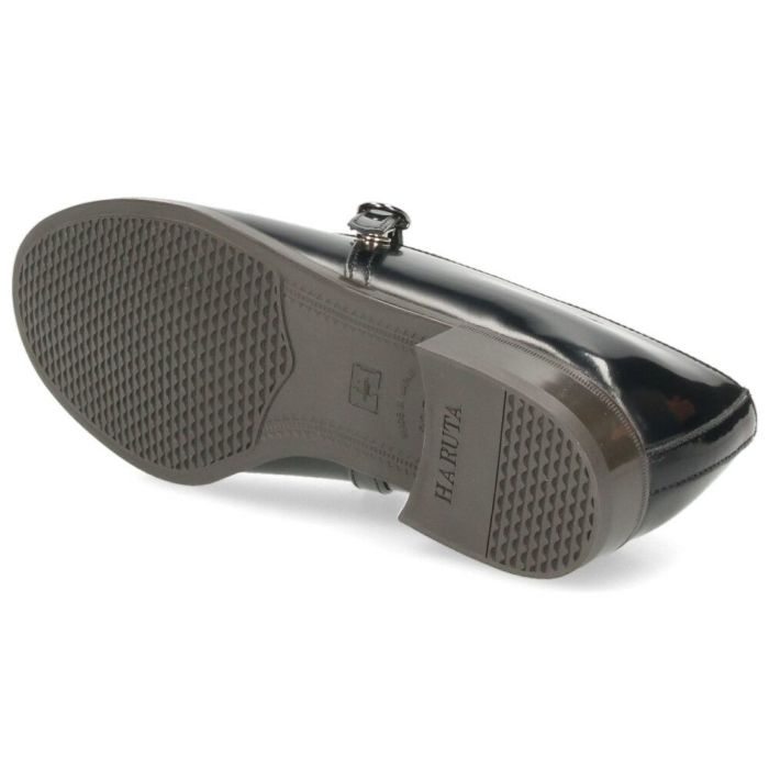 HARUTA ハルタ ワンストラップシューズ 靴 レディース パンプス ストラップ 太ヒール 歩きやすい 本革 日本製 黒 茶 ブラック ダークブラウン SF341B