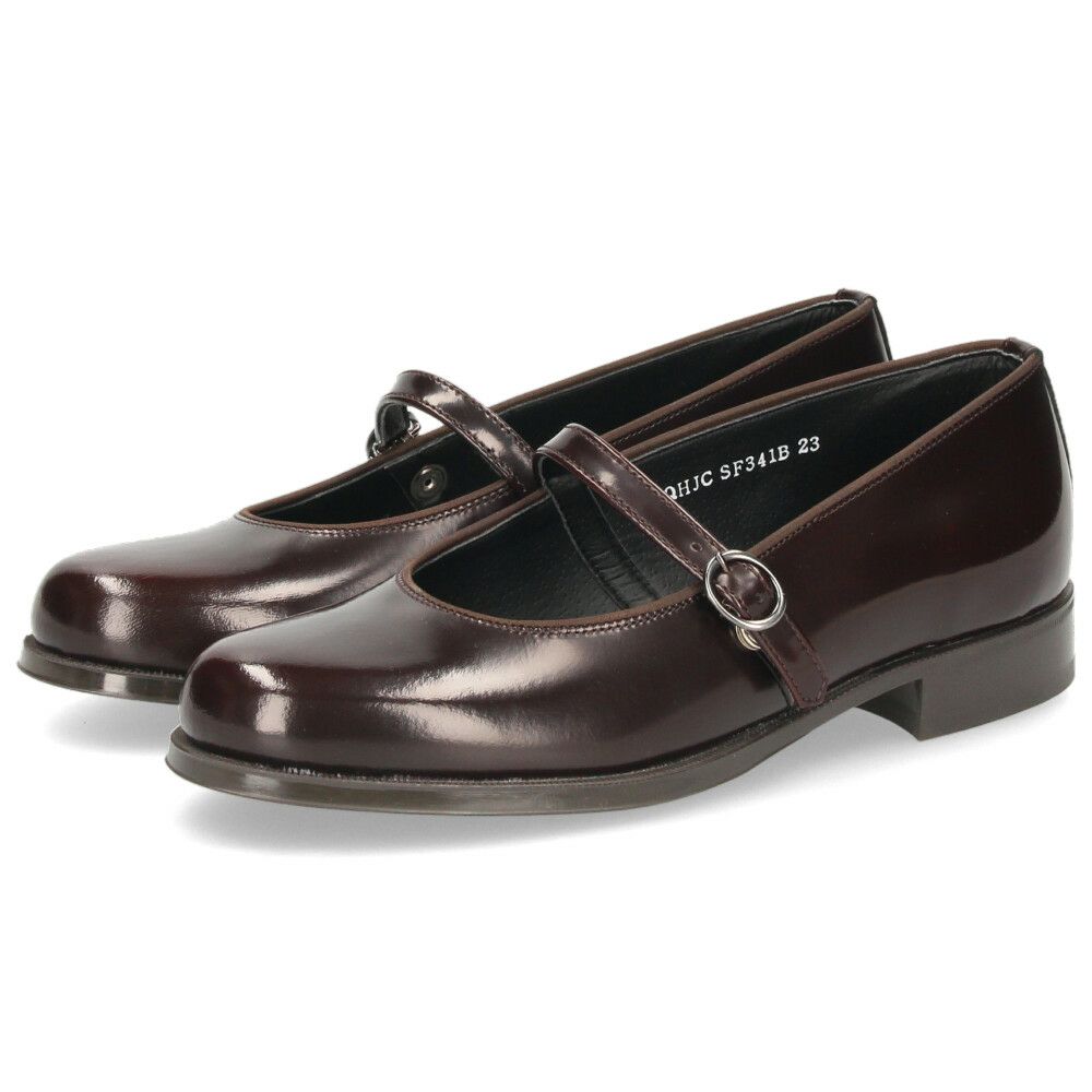 HARUTA ハルタ ワンストラップシューズ 靴 レディース パンプス ストラップ 太ヒール 歩きやすい 本革 日本製 黒 茶 ブラック ダークブラウン SF341B