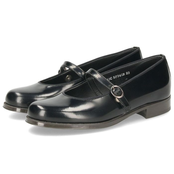 HARUTA ハルタ ワンストラップシューズ 靴 レディース パンプス ストラップ 太ヒール 歩きやすい 本革 日本製 黒 茶 ブラック ダークブラウン SF341B