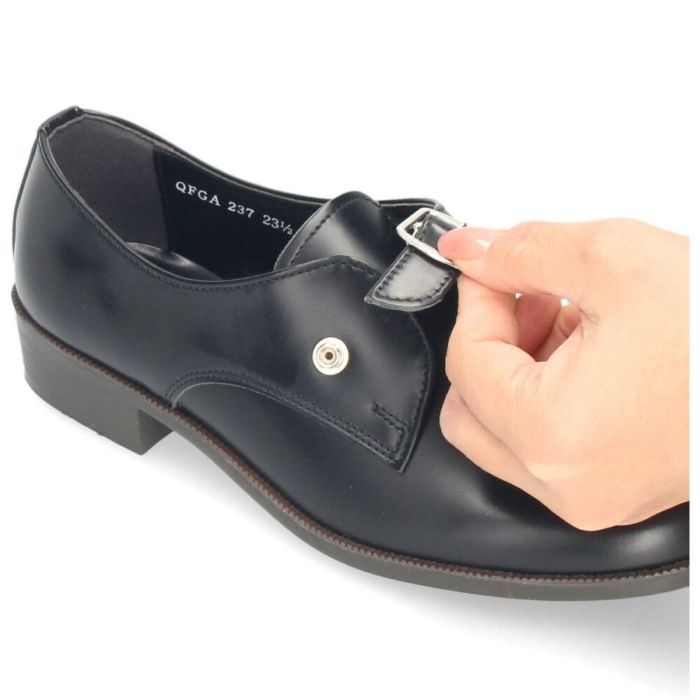 モンクストラップシューズ レディース ハルタ HARUTA 237 靴 革靴 黒 クロ ブラウン グリーン 2E 太ヒール 日本製 マニッシュ 歩きやすい