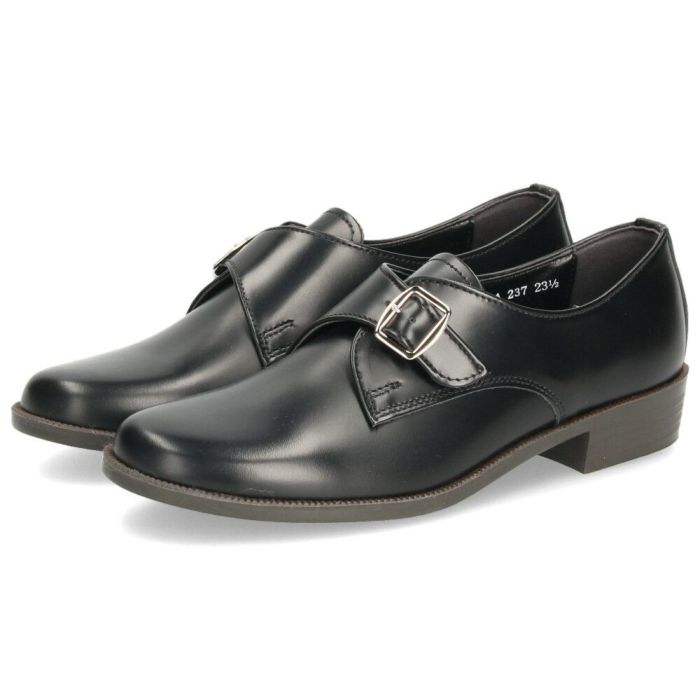 モンクストラップシューズ レディース ハルタ HARUTA 237 靴 革靴 黒 クロ ブラウン グリーン 2E 太ヒール 日本製 マニッシュ 歩きやすい