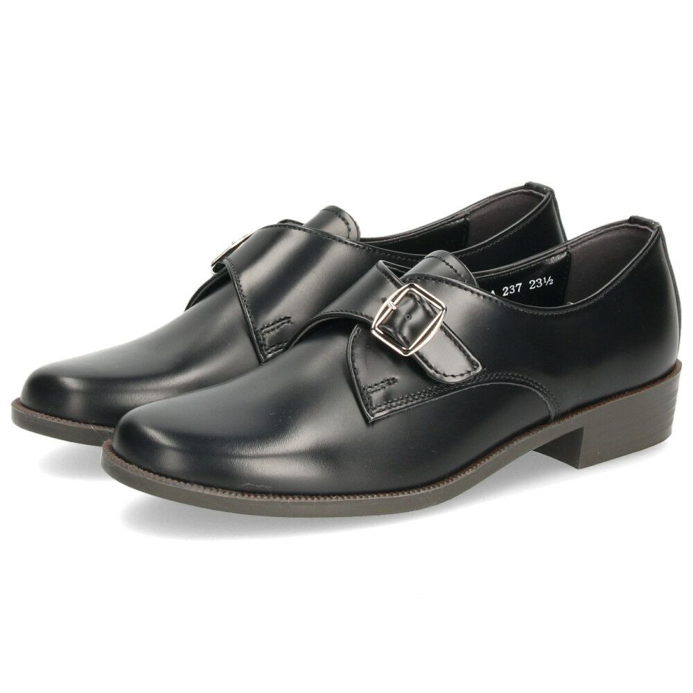 モンクストラップシューズ レディース ハルタ HARUTA 237 靴 革靴 黒 クロ ブラウン グリーン 2E 太ヒール 日本製 マニッシュ 歩きやすい