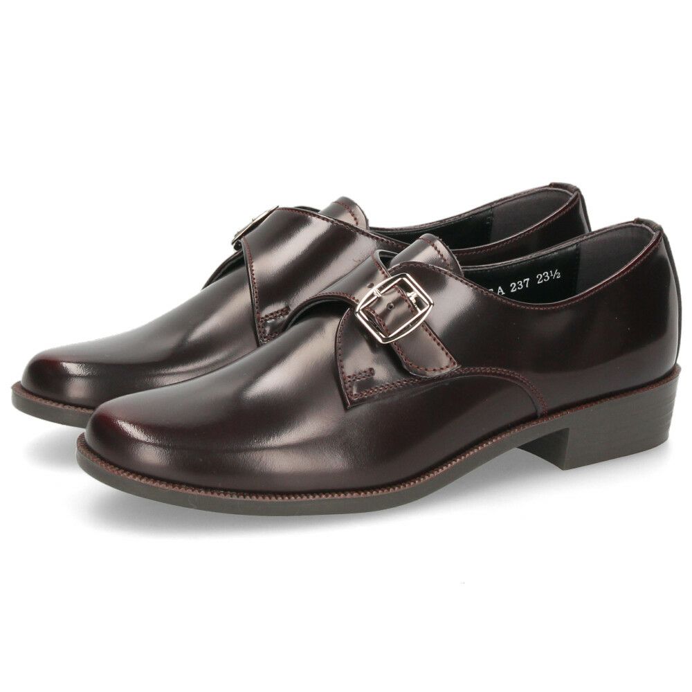 モンクストラップシューズ レディース ハルタ HARUTA 237 靴 革靴 黒 クロ ブラウン グリーン 2E 太ヒール 日本製 マニッシュ 歩きやすい