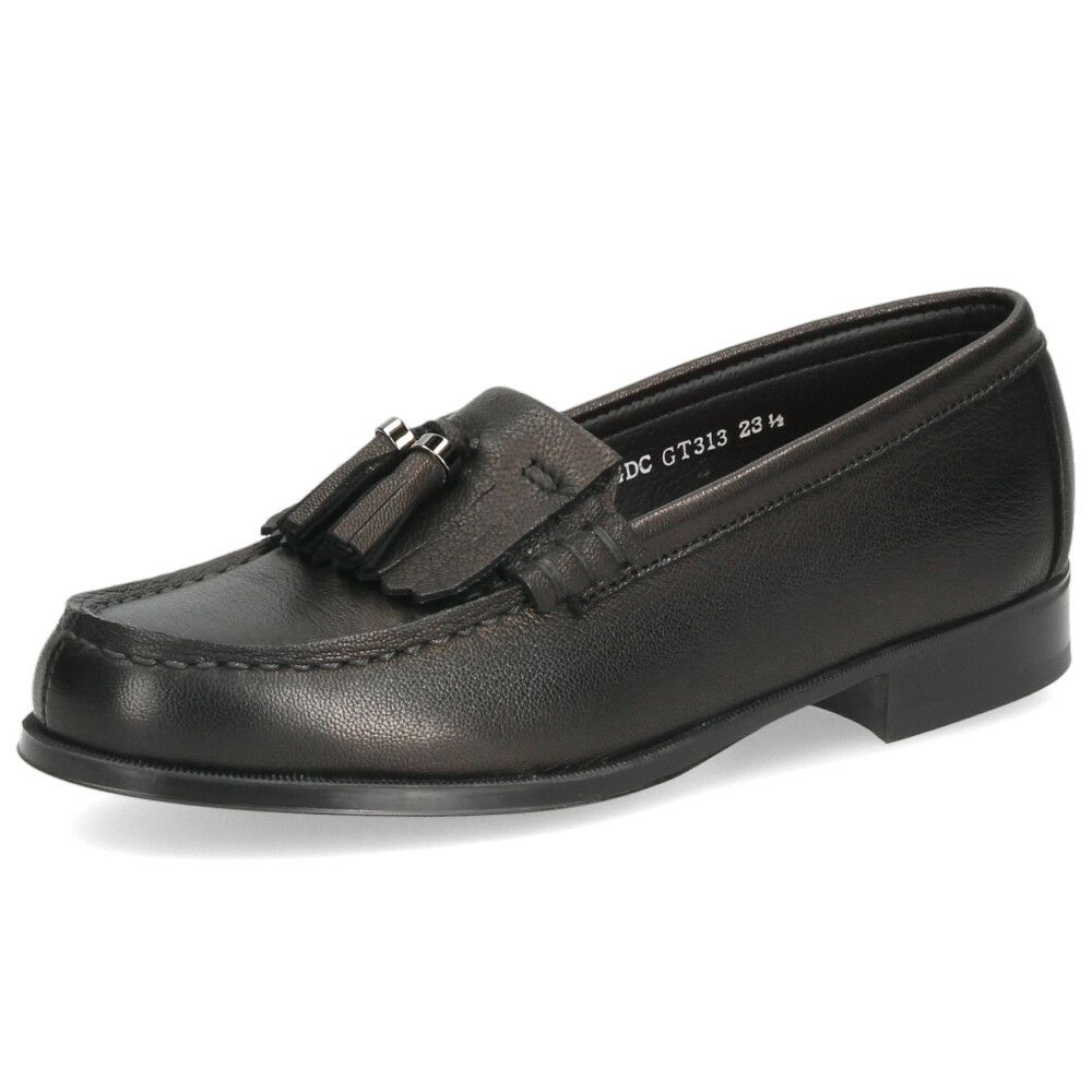 ハルタ ローファー レディース HARUTA GT313 ゴートキルトタッセルローファー 本革 日本製 軽量 おしゃれ タッセル 黒 ブラック