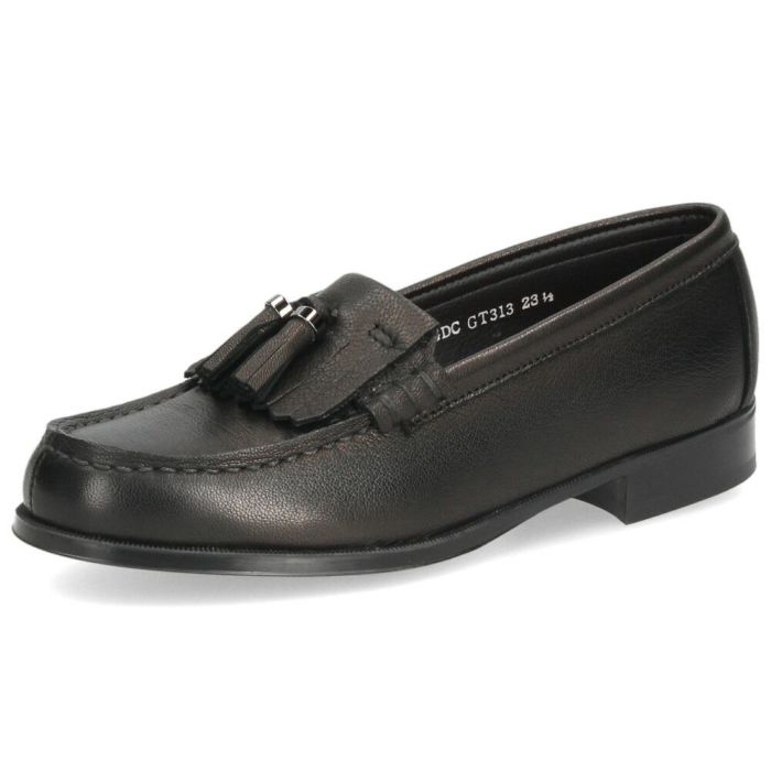 ハルタ ローファー レディース HARUTA GT313 ゴートキルトタッセルローファー 本革 日本製 軽量 おしゃれ タッセル 黒 ブラック