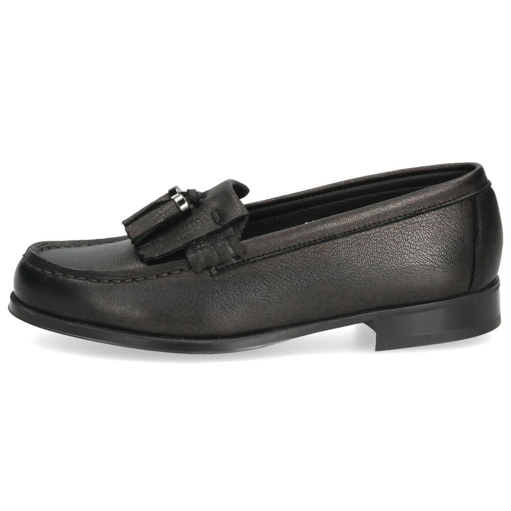 ハルタ ローファー レディース HARUTA GT313 ゴートキルトタッセルローファー 本革 日本製 軽量 おしゃれ タッセル 黒 ブラック