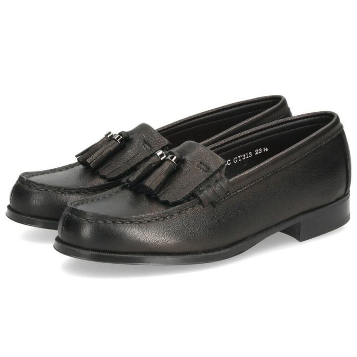 ハルタ ローファー レディース HARUTA GT313 ゴートキルトタッセルローファー 本革 日本製 軽量 おしゃれ タッセル 黒 ブラック