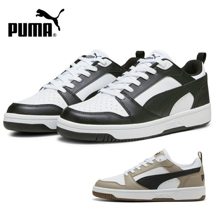 プーマ スニーカー メンズ リバウンド V6 ロウ ブラック ホワイト 黒 白 ローカット 靴 シューズ 歩きやすい PUMA Rebound V6 Low 392328