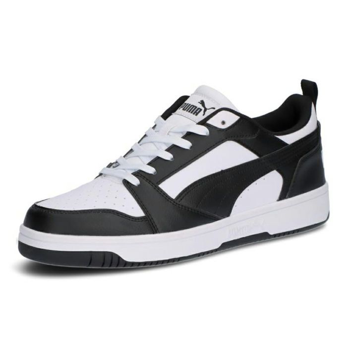 プーマ スニーカー メンズ リバウンド V6 ロウ ブラック ホワイト 黒 白 ローカット 靴 シューズ 歩きやすい PUMA Rebound V6 Low 392328