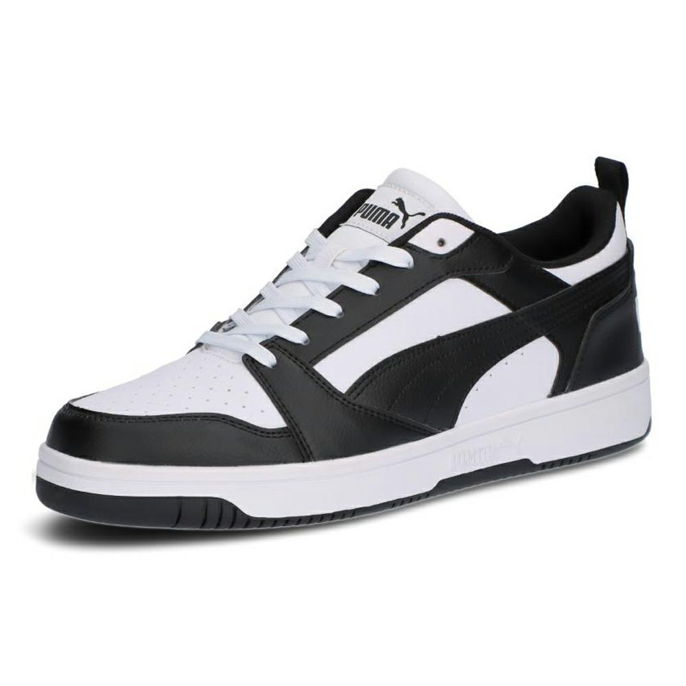 プーマ スニーカー メンズ リバウンド V6 ロウ ブラック ホワイト 黒 白 ローカット 靴 シューズ 歩きやすい PUMA Rebound V6 Low 392328