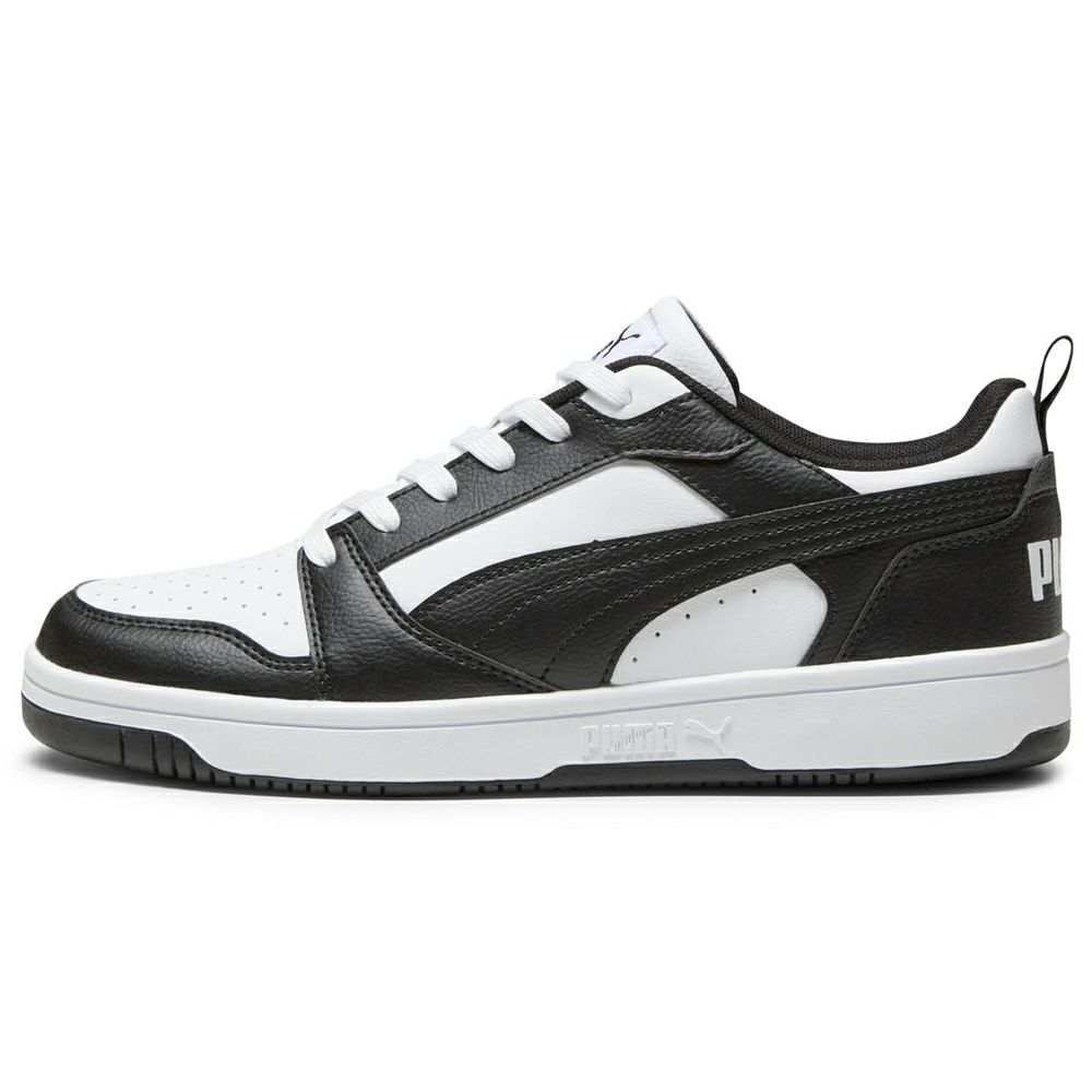 プーマ スニーカー メンズ リバウンド V6 ロウ ブラック ホワイト 黒 白 ローカット 靴 シューズ 歩きやすい PUMA Rebound V6 Low 392328