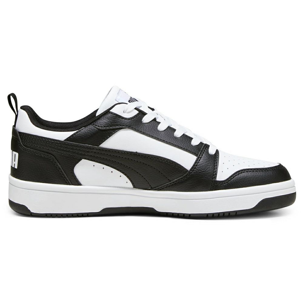 プーマ スニーカー メンズ リバウンド V6 ロウ ブラック ホワイト 黒 白 ローカット 靴 シューズ 歩きやすい PUMA Rebound V6 Low 392328
