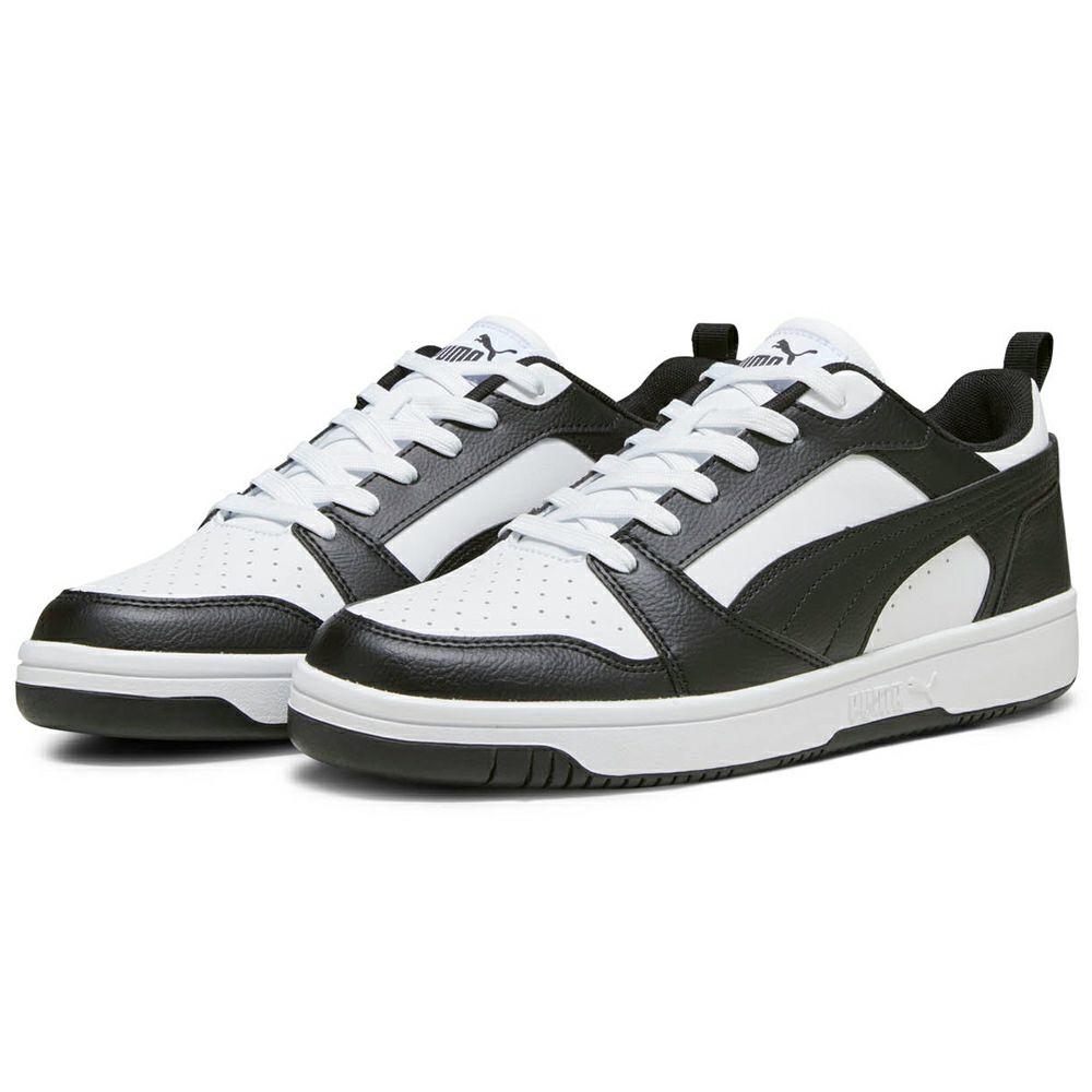 プーマ スニーカー メンズ リバウンド V6 ロウ ブラック ホワイト 黒 白 ローカット 靴 シューズ 歩きやすい PUMA Rebound V6 Low 392328