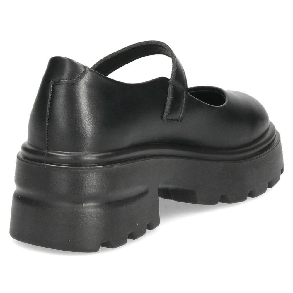 厚底 パンプス レディース 靴 メリージェーン 黒 ブラック ストラップ ラウンドトゥ 歩きやすい 軽量 トラックソール ボリュームソール TS3882