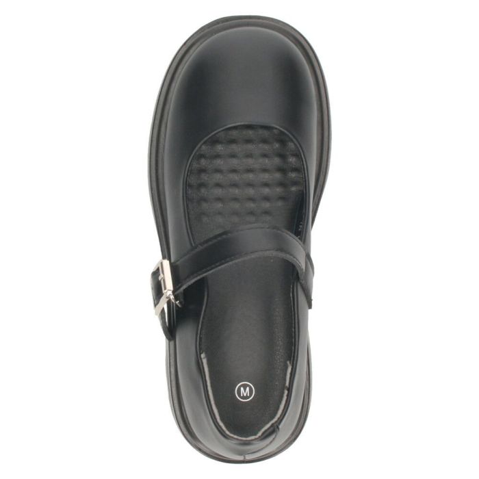 厚底 パンプス レディース 靴 メリージェーン 黒 ブラック ストラップ ラウンドトゥ 歩きやすい 軽量 トラックソール ボリュームソール TS3882