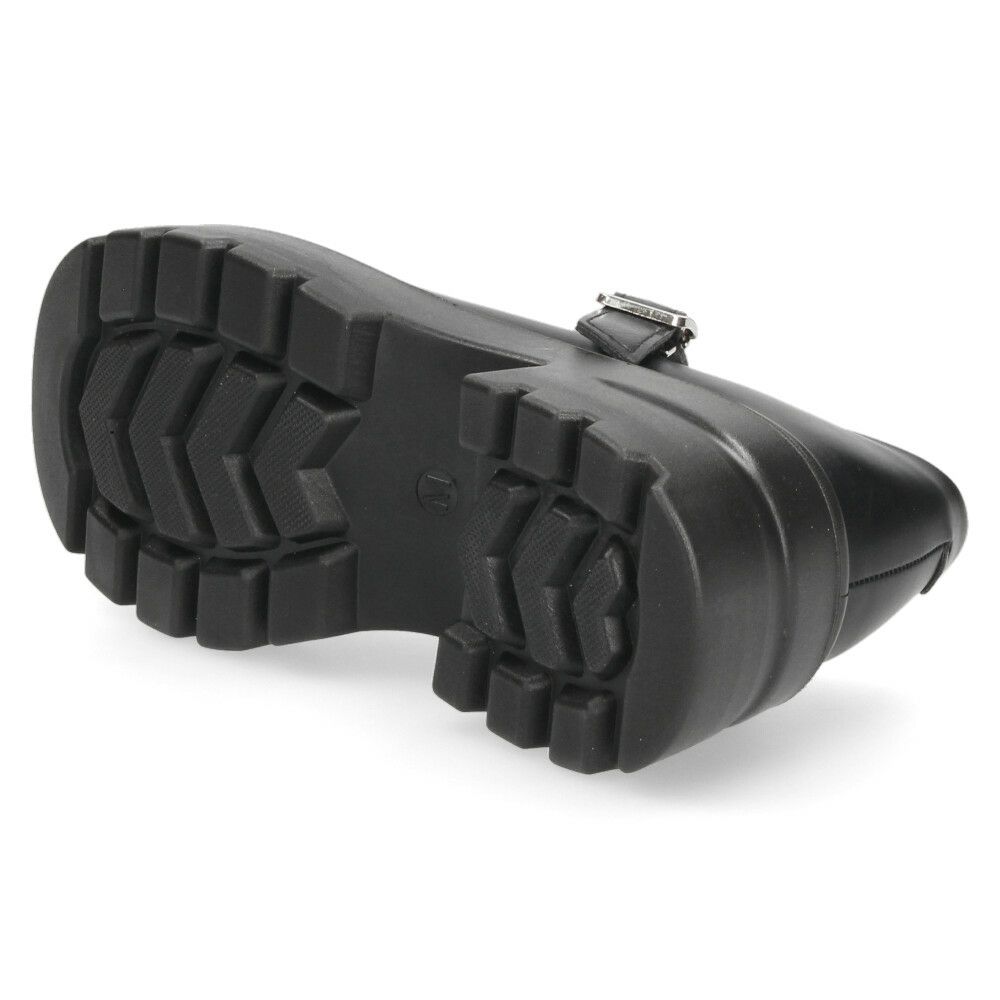 厚底 パンプス レディース 靴 メリージェーン 黒 ブラック ストラップ ラウンドトゥ 歩きやすい 軽量 トラックソール ボリュームソール TS3882