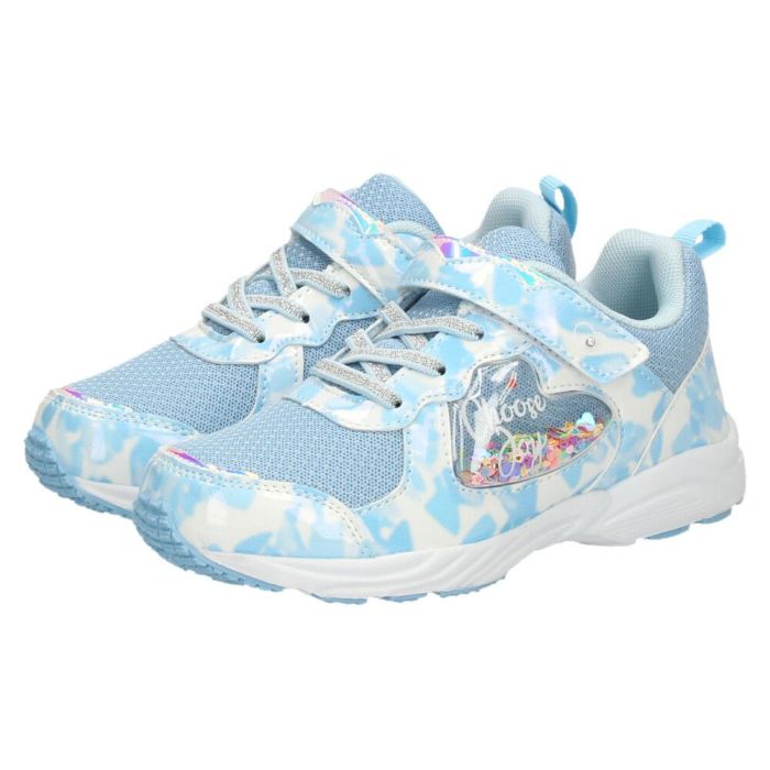 スニーカー 女の子 キッズ 子供靴 幅広 3E 軽量 屈曲ソール 通気性 マジックテープ 通園 通学 かわいい リボン付き Parade パレード 56203