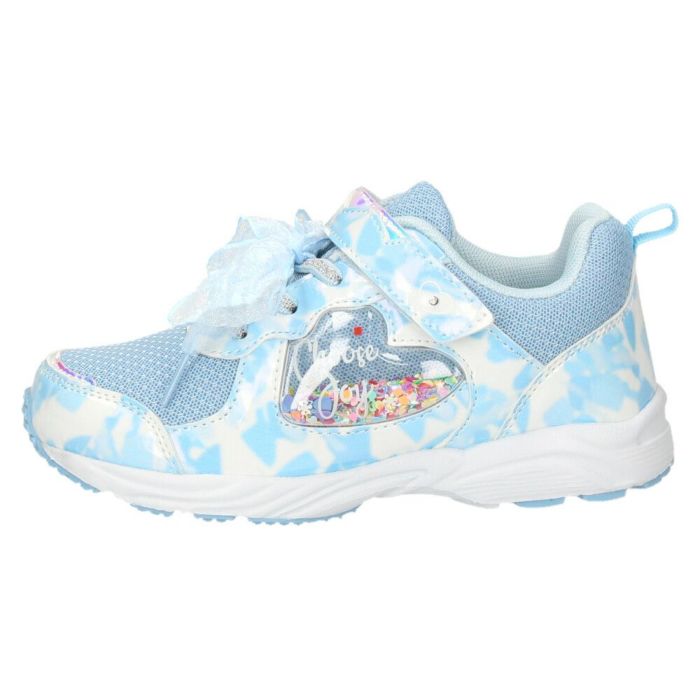 スニーカー 女の子 キッズ 子供靴 幅広 3E 軽量 屈曲ソール 通気性 マジックテープ 通園 通学 かわいい リボン付き Parade パレード 56203