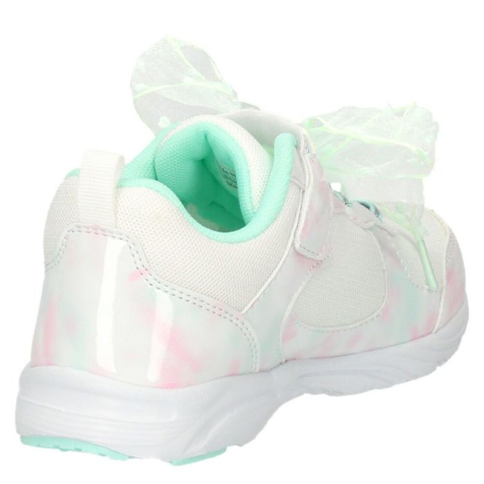 スニーカー 女の子 キッズ 子供靴 幅広 3E 軽量 屈曲ソール 通気性 マジックテープ 通園 通学 かわいい リボン付き Parade パレード 56203