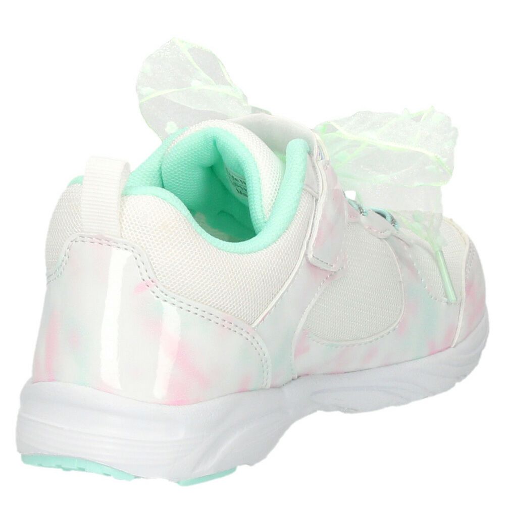 スニーカー 女の子 キッズ 子供靴 幅広 3E 軽量 屈曲ソール 通気性 マジックテープ 通園 通学 かわいい リボン付き Parade パレード 56203