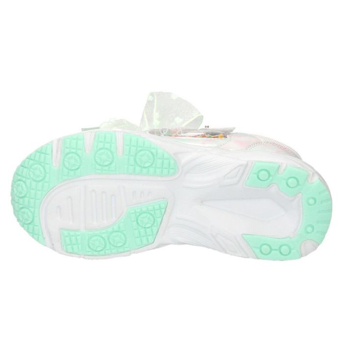 スニーカー 女の子 キッズ 子供靴 幅広 3E 軽量 屈曲ソール 通気性 マジックテープ 通園 通学 かわいい リボン付き Parade パレード 56203