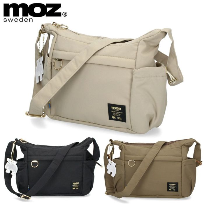 moz モズ ショルダーバッグ レディース 鞄 ZLQK-01 3.5L 軽量 超軽量 ボンディング生地 軽撥水 ショルダー 斜め掛け 肩掛け 北欧 エルク