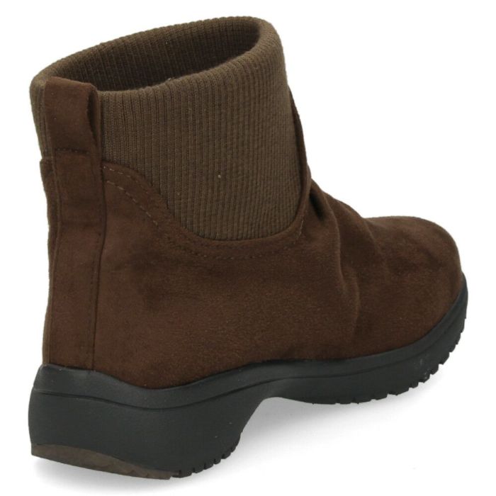 ショートブーツ レディース 歩きやすい ローヒール ブーツ 幅広 5E 軽量 防水 リブニット 滑りにくい 防滑 靴 Wilson Lee ウィルソンリー 8881