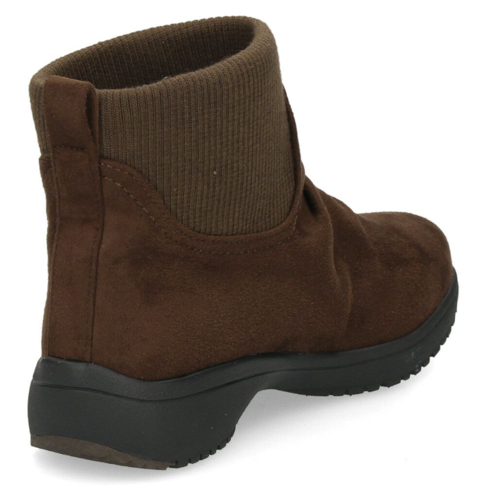 ショートブーツ レディース 歩きやすい ローヒール ブーツ 幅広 5E 軽量 防水 リブニット 滑りにくい 防滑 靴 Wilson Lee ウィルソンリー 8881