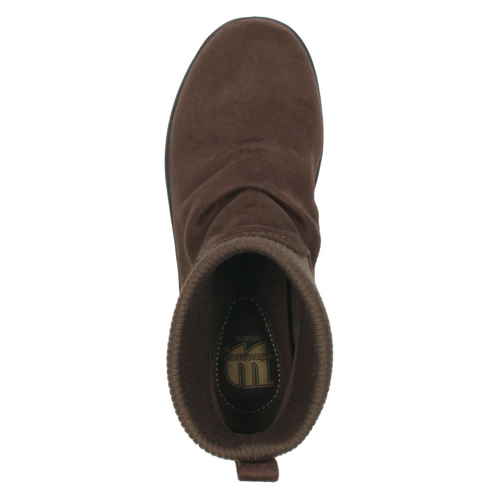 ショートブーツ レディース 歩きやすい ローヒール ブーツ 幅広 5E 軽量 防水 リブニット 滑りにくい 防滑 靴 Wilson Lee ウィルソンリー 8881