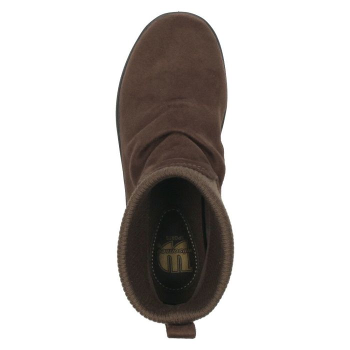 ショートブーツ レディース 歩きやすい ローヒール ブーツ 幅広 5E 軽量 防水 リブニット 滑りにくい 防滑 靴 Wilson Lee ウィルソンリー 8881