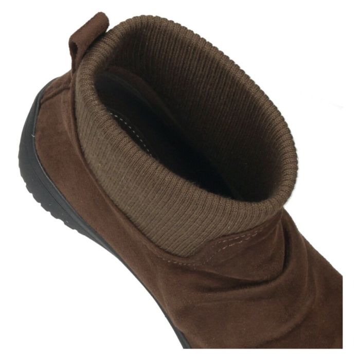 ショートブーツ レディース 歩きやすい ローヒール ブーツ 幅広 5E 軽量 防水 リブニット 滑りにくい 防滑 靴 Wilson Lee ウィルソンリー 8881