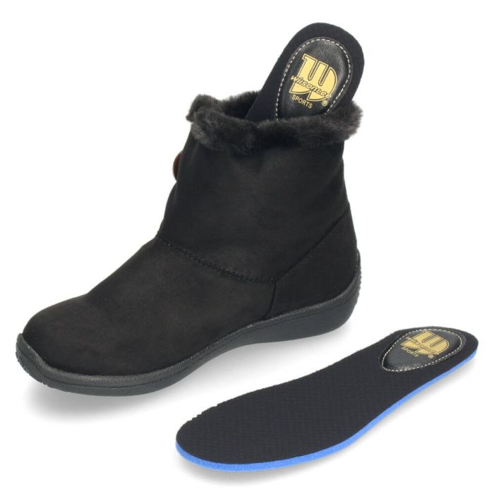 ショートブーツ レディース ブーツ スエード調 ムートンブーツ ボア 防水 防滑 軽量 防寒 あったか 3E 靴 Wilson Lee ウィルソンリー 7772