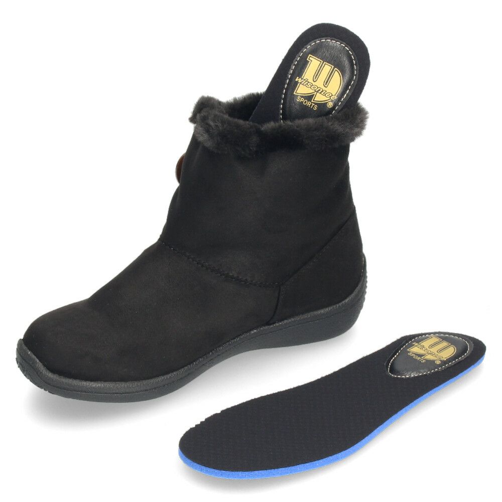 ショートブーツ レディース ブーツ スエード調 ムートンブーツ ボア 防水 防滑 軽量 防寒 あったか 3E 靴 Wilson Lee ウィルソンリー 7772