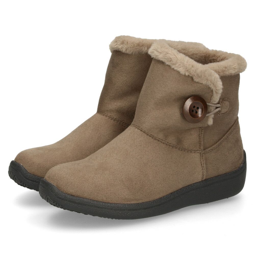 ショートブーツ レディース ブーツ スエード調 ムートンブーツ ボア 防水 防滑 軽量 防寒 あったか 3E 靴 Wilson Lee ウィルソンリー 7772