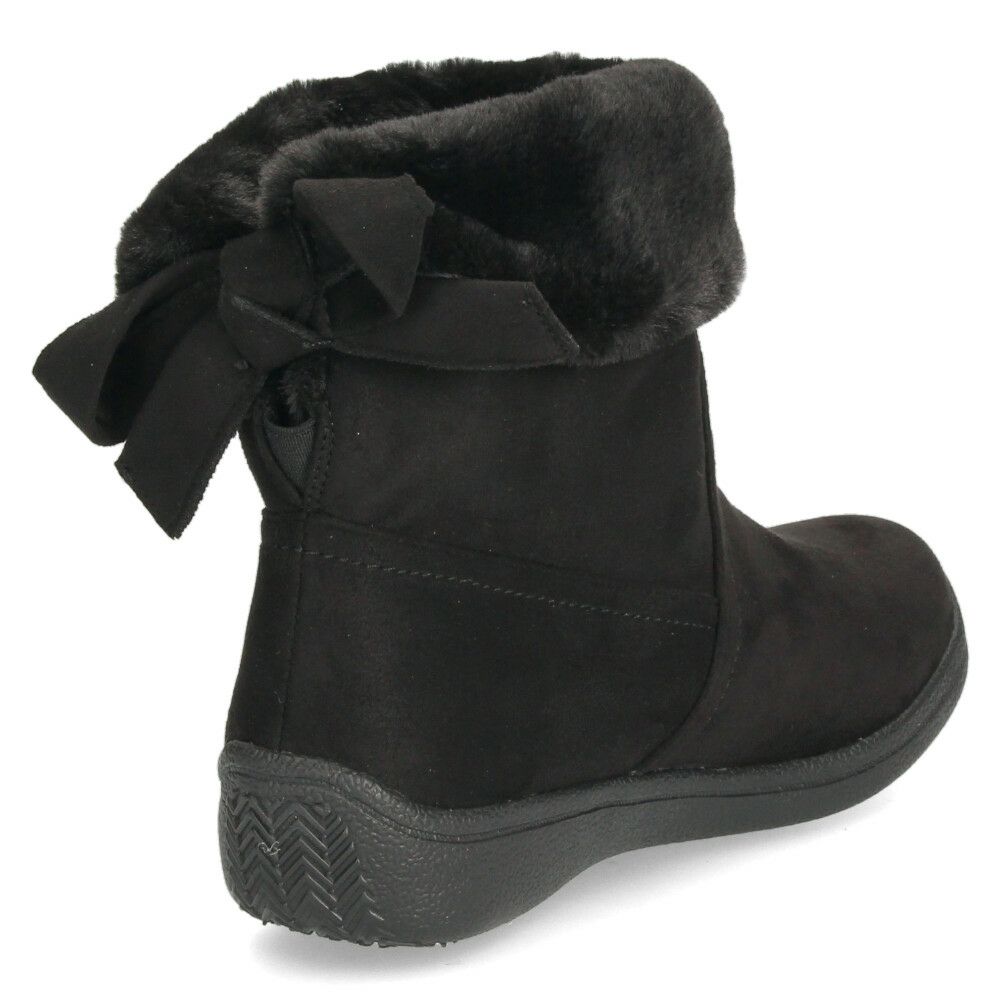 ショートブーツ レディース ブーツ ファー あったか 裏ボア仕様 ３E 幅広 防水 軽量 防寒 防滑 柔らかい 防臭 靴 リボン付き Willson Lee ウィルソンリー 7775