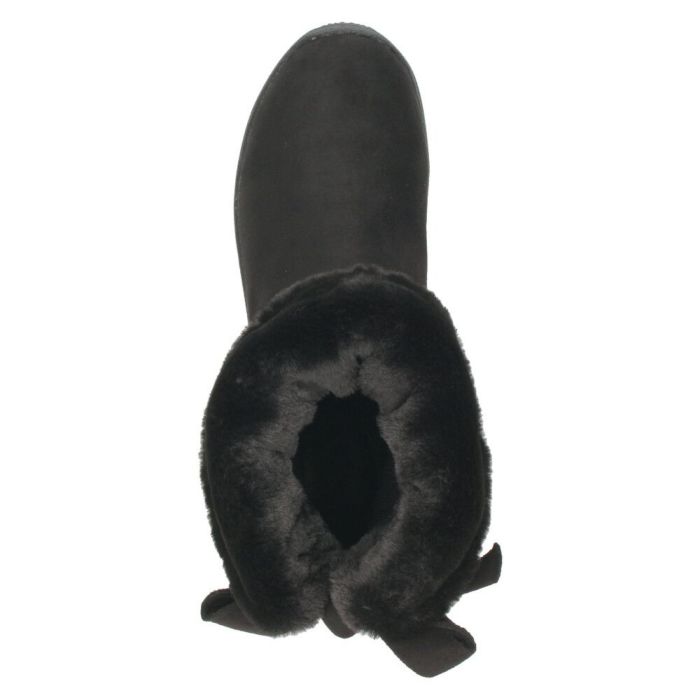 ショートブーツ レディース ブーツ ファー あったか 裏ボア仕様 ３E 幅広 防水 軽量 防寒 防滑 柔らかい 防臭 靴 リボン付き Willson Lee ウィルソンリー 7775