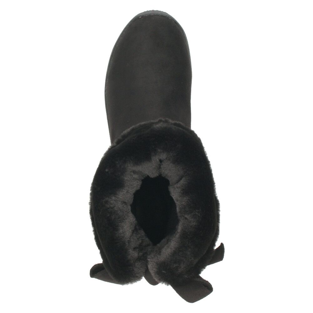 ショートブーツ レディース ブーツ ファー あったか 裏ボア仕様 ３E 幅広 防水 軽量 防寒 防滑 柔らかい 防臭 靴 リボン付き Willson Lee ウィルソンリー 7775