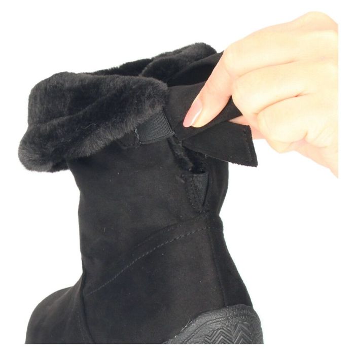 ショートブーツ レディース ブーツ ファー あったか 裏ボア仕様 ３E 幅広 防水 軽量 防寒 防滑 柔らかい 防臭 靴 リボン付き Willson Lee ウィルソンリー 7775
