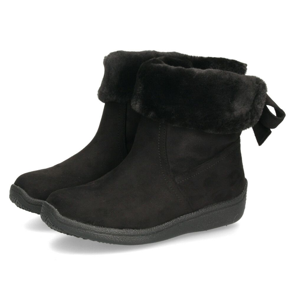 ショートブーツ レディース ブーツ ファー あったか 裏ボア仕様 ３E 幅広 防水 軽量 防寒 防滑 柔らかい 防臭 靴 リボン付き Willson Lee ウィルソンリー 7775