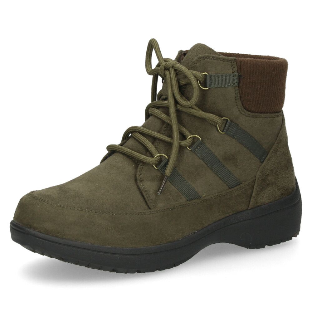 ショートブーツ レディース レースアップブーツ リブニット あったか 5E 幅広 防滑 防水 軽量 屈曲 柔らかい 安定歩行 ゆったり WilsonLee ウィルソンリー 8882