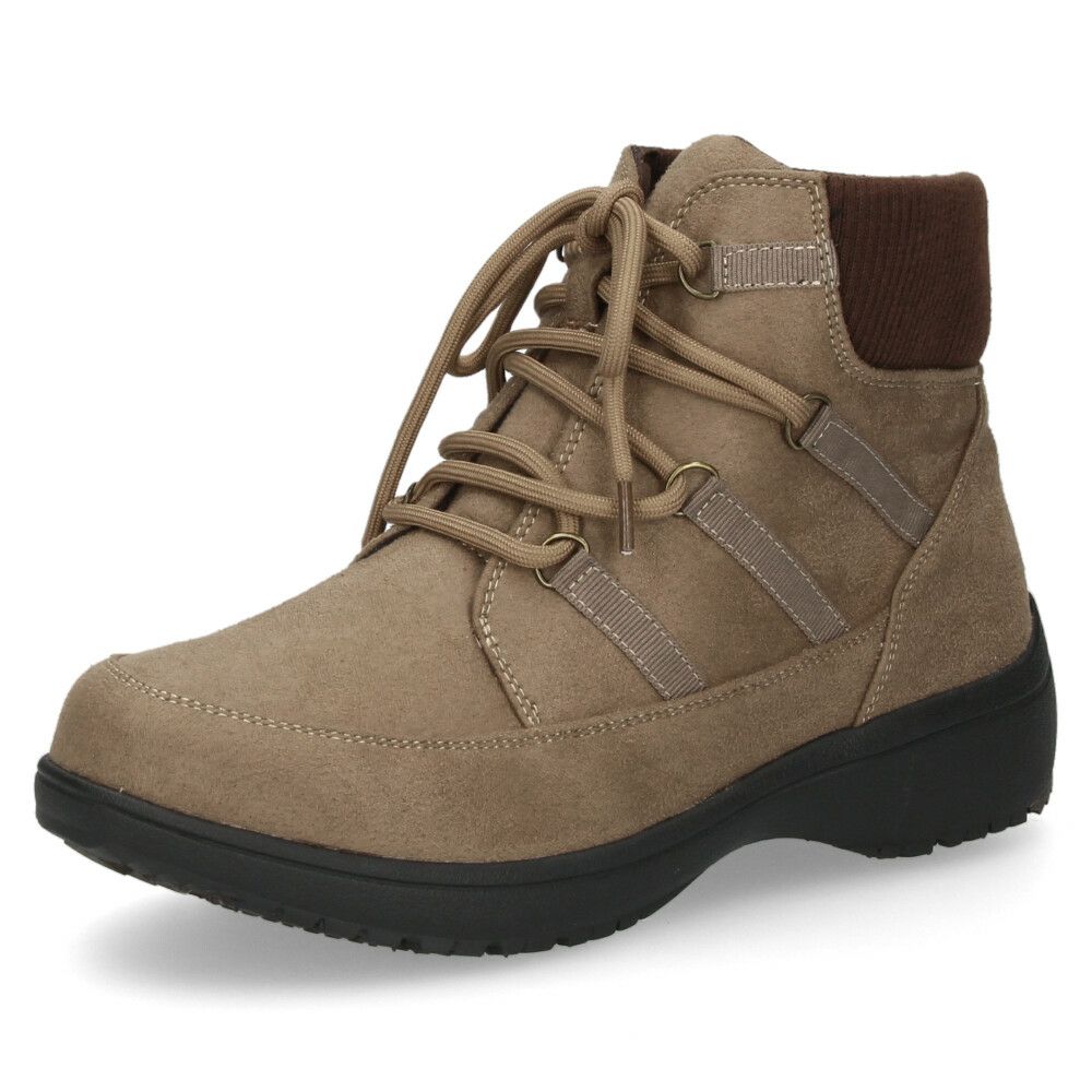 ショートブーツ レディース レースアップブーツ リブニット あったか 5E 幅広 防滑 防水 軽量 屈曲 柔らかい 安定歩行 ゆったり WilsonLee ウィルソンリー 8882
