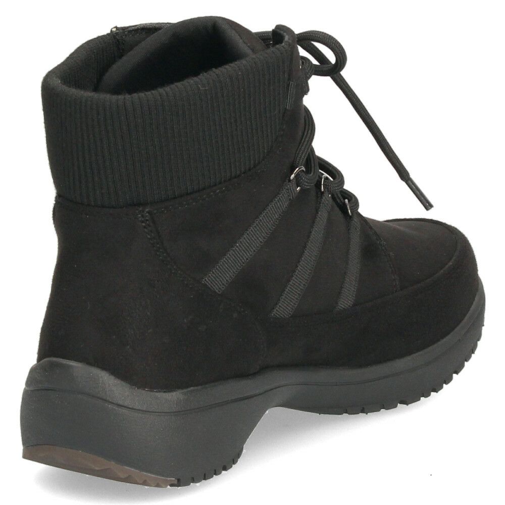 ショートブーツ レディース レースアップブーツ リブニット あったか 5E 幅広 防滑 防水 軽量 屈曲 柔らかい 安定歩行 ゆったり WilsonLee ウィルソンリー 8882