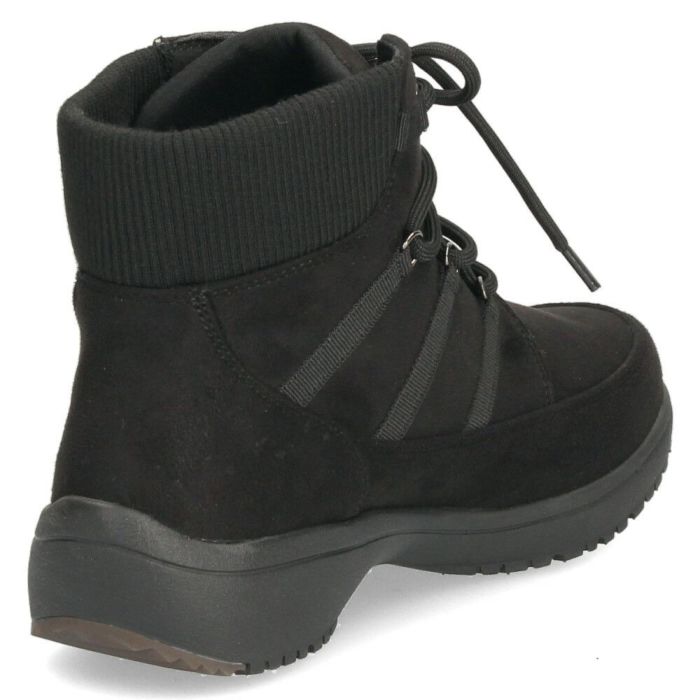 ショートブーツ レディース レースアップブーツ リブニット あったか 5E 幅広 防滑 防水 軽量 屈曲 柔らかい 安定歩行 ゆったり WilsonLee ウィルソンリー 8882
