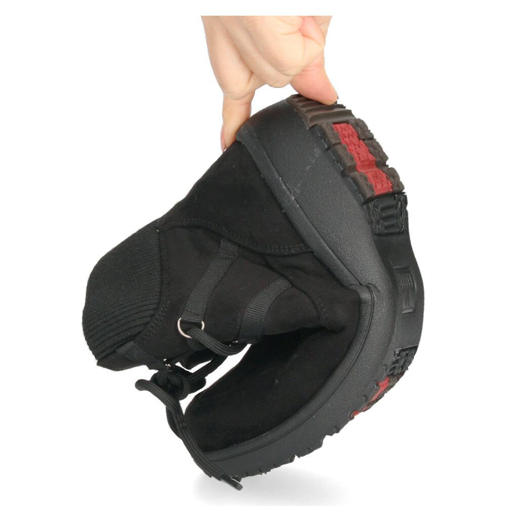 ショートブーツ レディース レースアップブーツ リブニット あったか 5E 幅広 防滑 防水 軽量 屈曲 柔らかい 安定歩行 ゆったり WilsonLee ウィルソンリー 8882