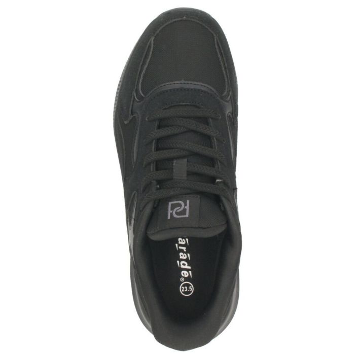 手を使わずに履ける 靴 レディース スニーカー ハンズフリー スリッポン 履きやすい 歩きやすい 防水 ゴム紐 ブラック 通勤 通学 楽すぽっ パレード Parade 51709