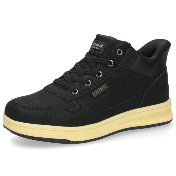 スニーカー レディース 防水 防滑 ハンズフリー 手を使わずに履ける 靴 スリッポン 滑りにくい 雨 黒 ブラック ラーキンス LARKINS L-7688